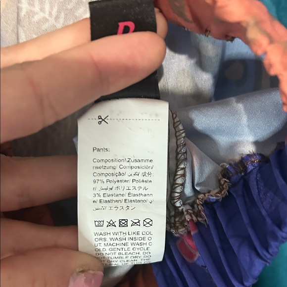 EUC ROMWE Colorful Patchwork Wide Leg Pants - Picture 3 of 5